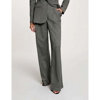 MORGAN Pantalon à rayures fines coupe large  