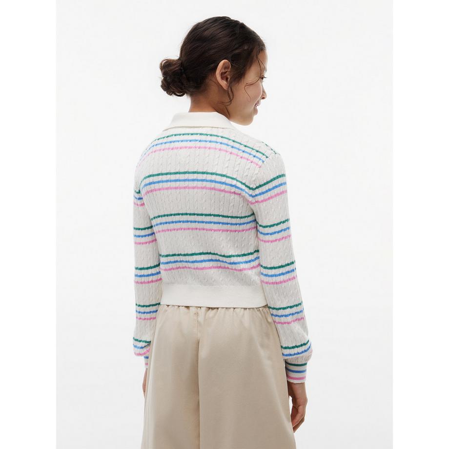 TOMMY HILFIGER Cardigan a maglia a righe con collo  