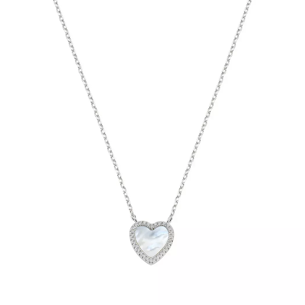 Amen - Halskette, Mother-of-pearl, 40.5CM, Silber