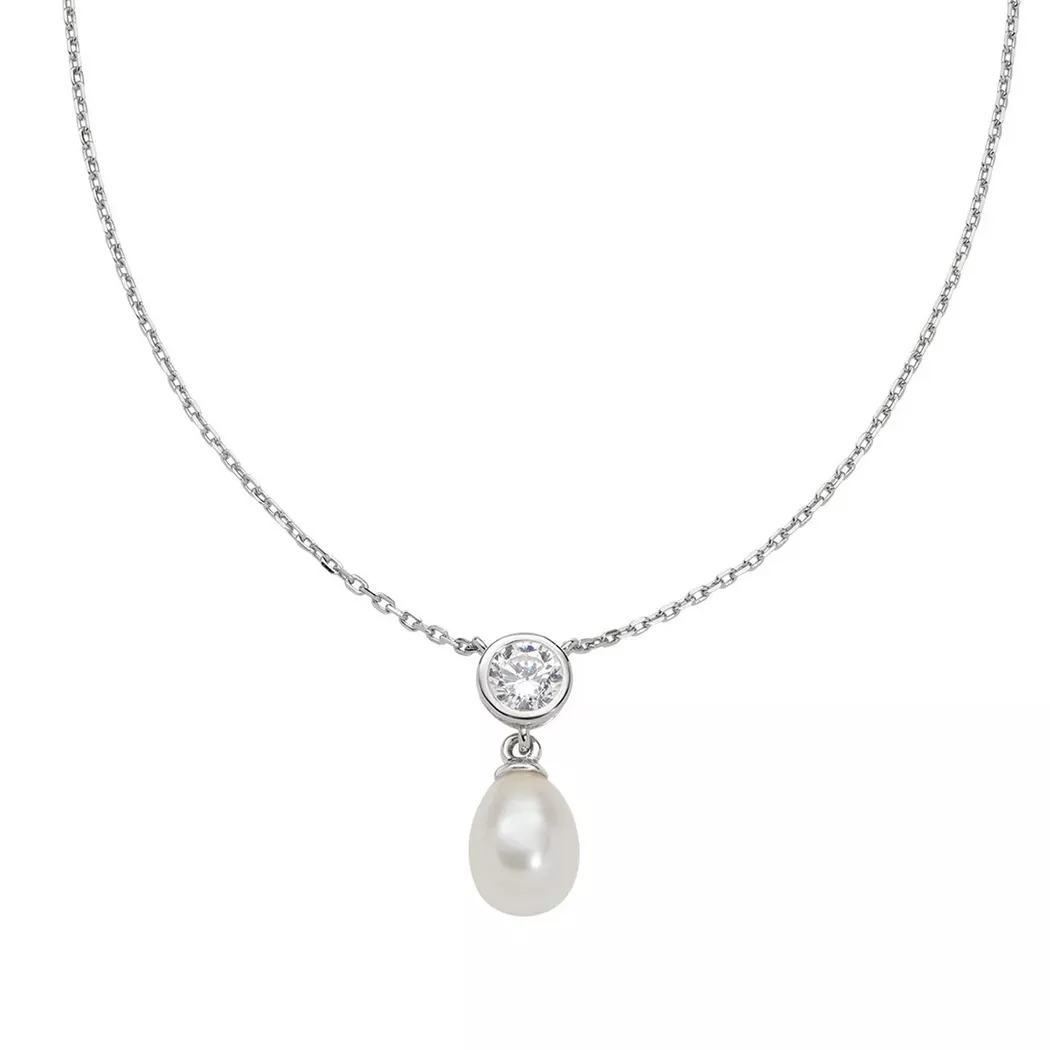 Amen - Halskette, Pearls, 40.5CM, Silber