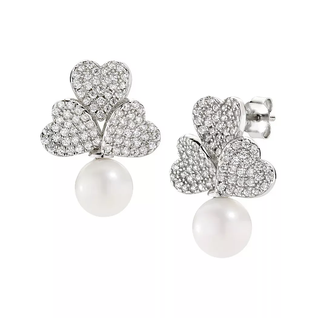 Amen - Ohrstecker, Pearls, One Size, Silber