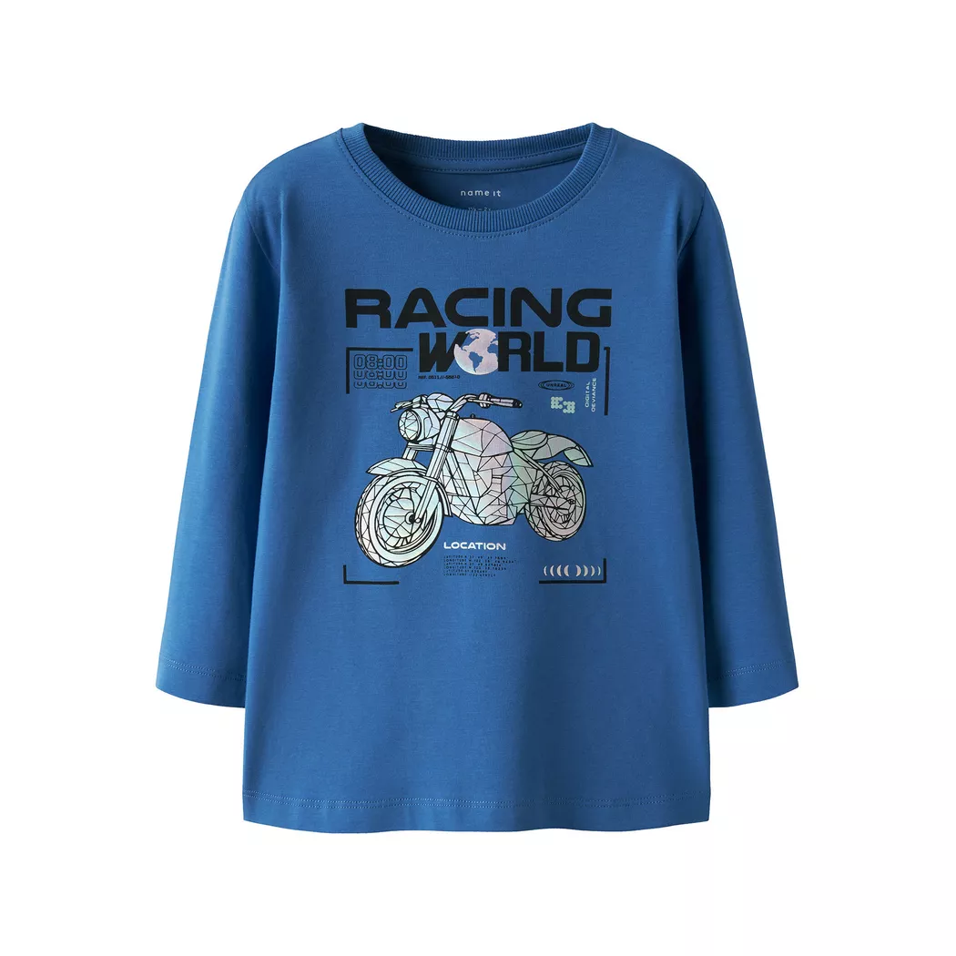 Name It - T-Shirt, 98, Baltisches Blau