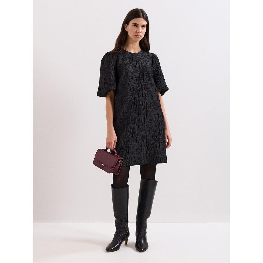 Phase Eight Strukturiertes Kurzarm Mini Kleid  