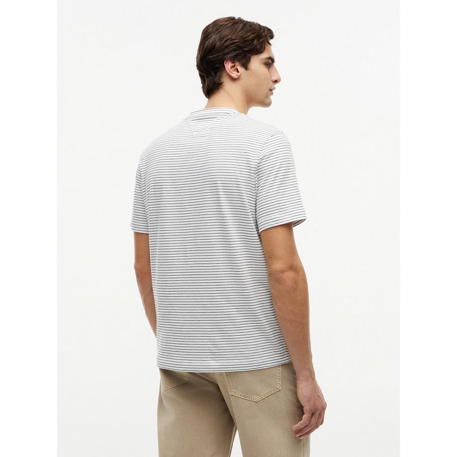 TOMMY HILFIGER T-shirt rayé à col rond  