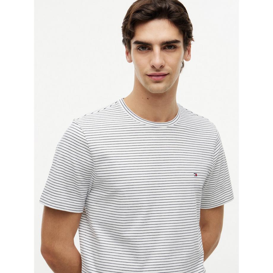 TOMMY HILFIGER T-shirt rayé à col rond  