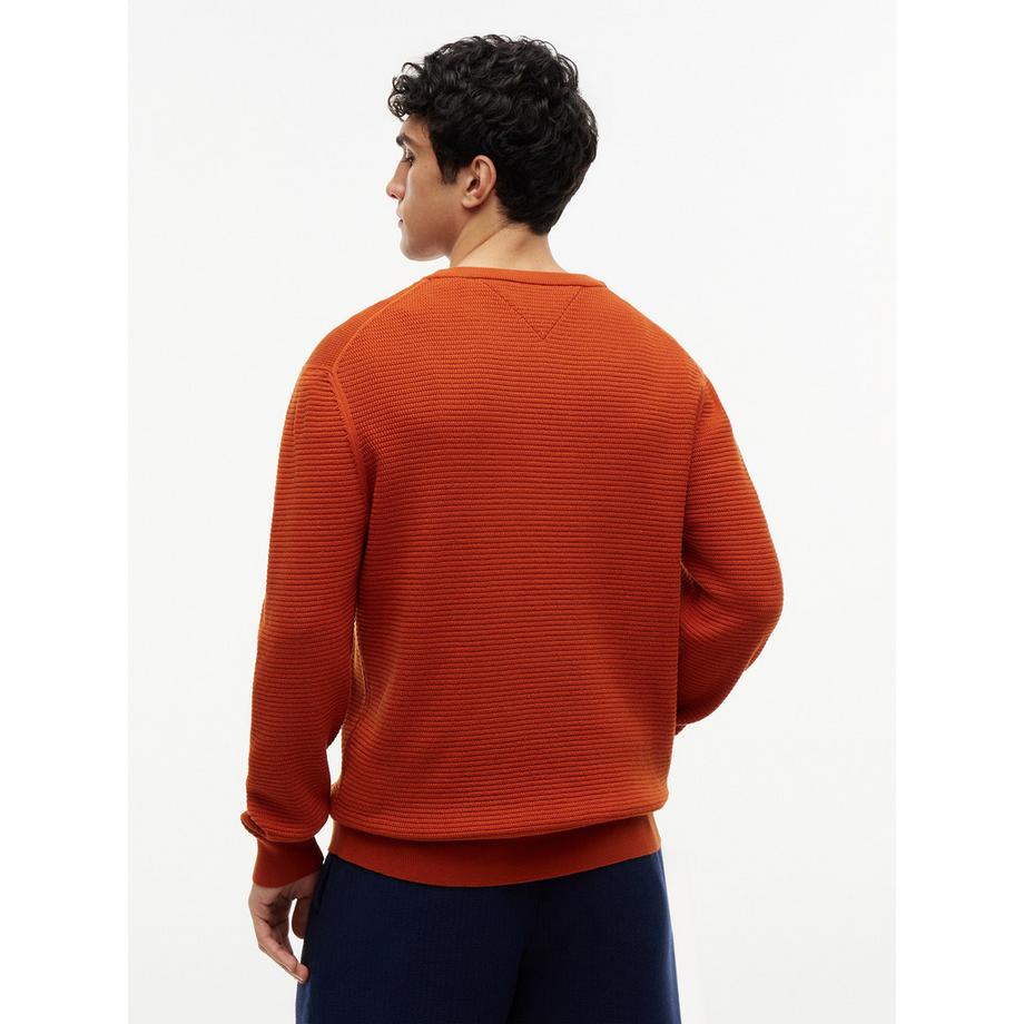 TOMMY HILFIGER Pull col rond texturé  