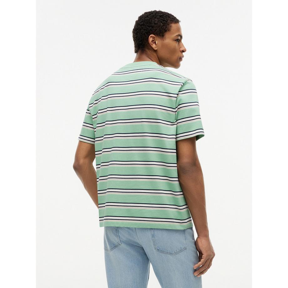TOMMY HILFIGER T-shirt rayé à manches courtes avec poche poitrine  