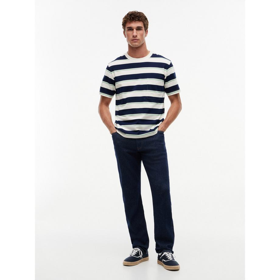 TOMMY HILFIGER T-shirt rayé à manches courtes avec poche poitrine  