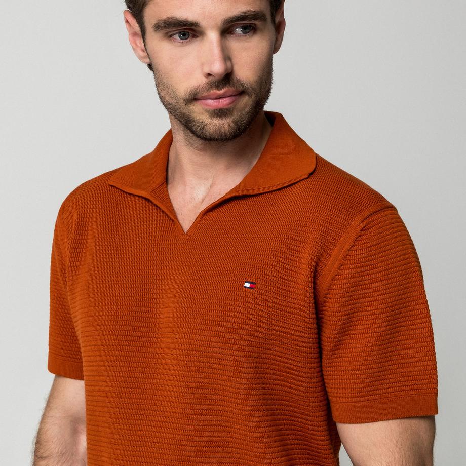 TOMMY HILFIGER Polo in Maglia a Costine  