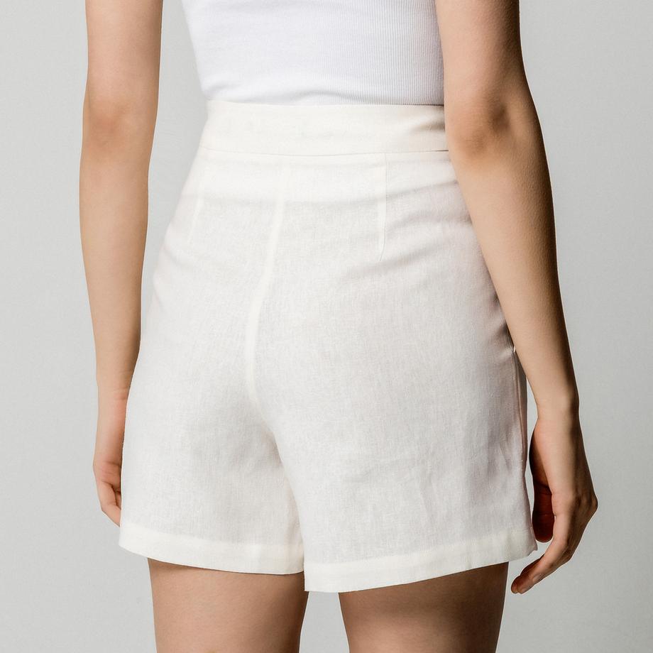 Manor Woman Short Taille Haute avec Boutons Décoratifs  