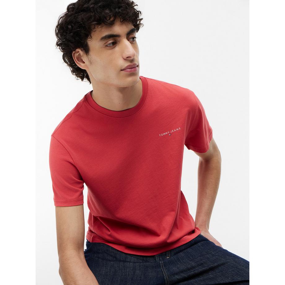TOMMY JEANS T-shirt Slim Fit Col Rond avec Logo  
