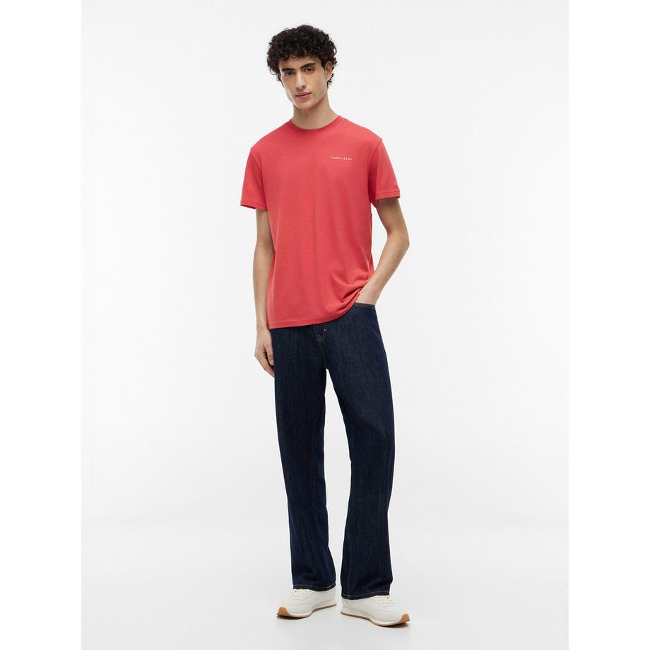 TOMMY JEANS T-shirt Slim Fit Col Rond avec Logo  
