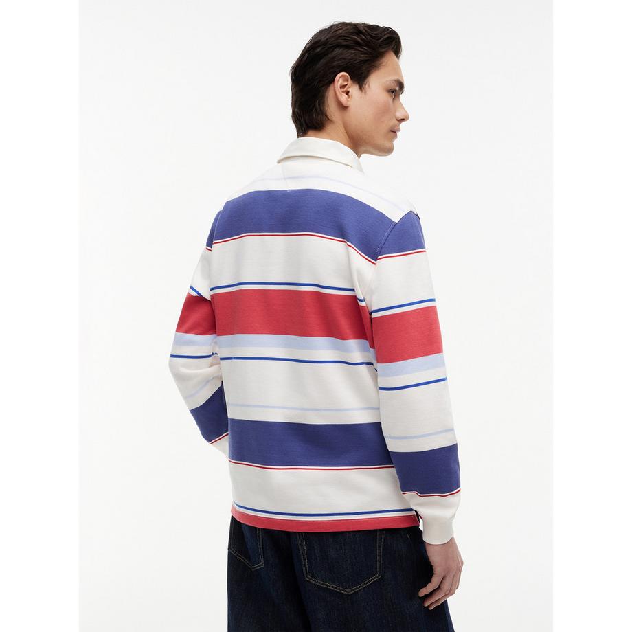 TOMMY JEANS Polo rayé à manches longues  