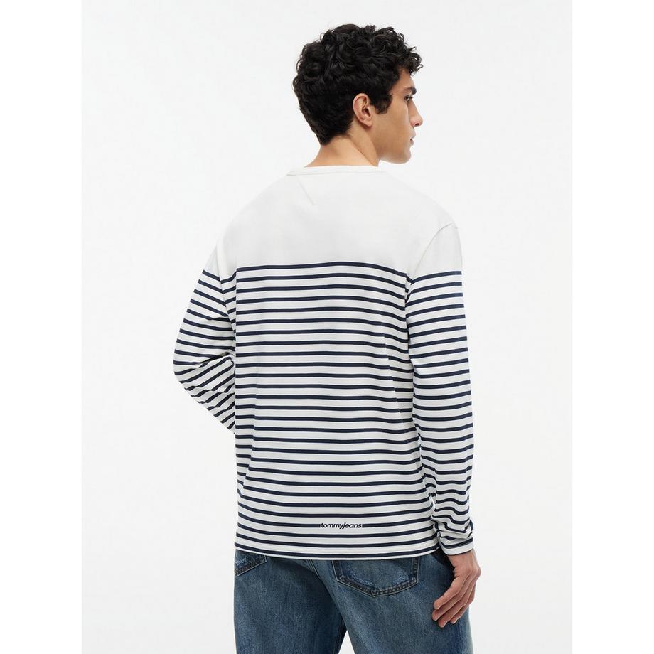 TOMMY JEANS Gestreiftes Langarm T-Shirt  