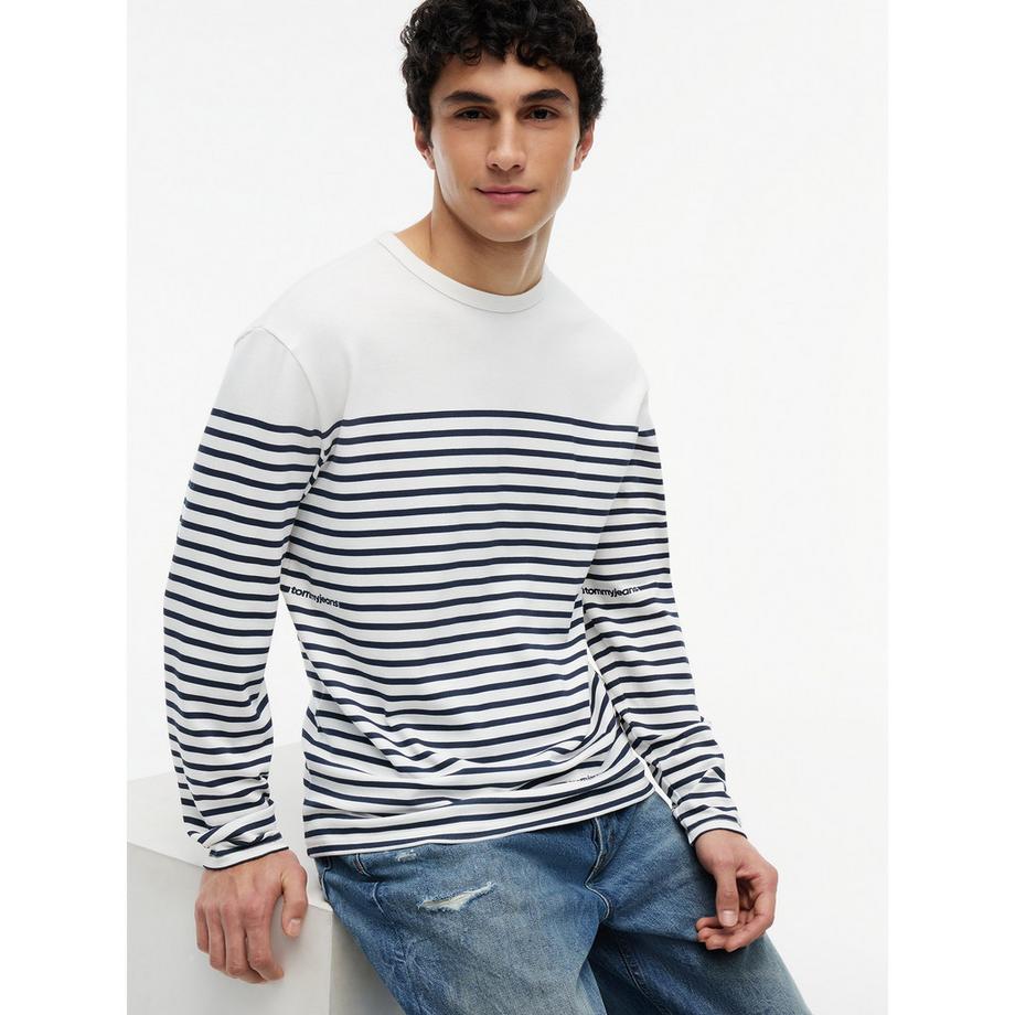 TOMMY JEANS Gestreiftes Langarm T-Shirt  
