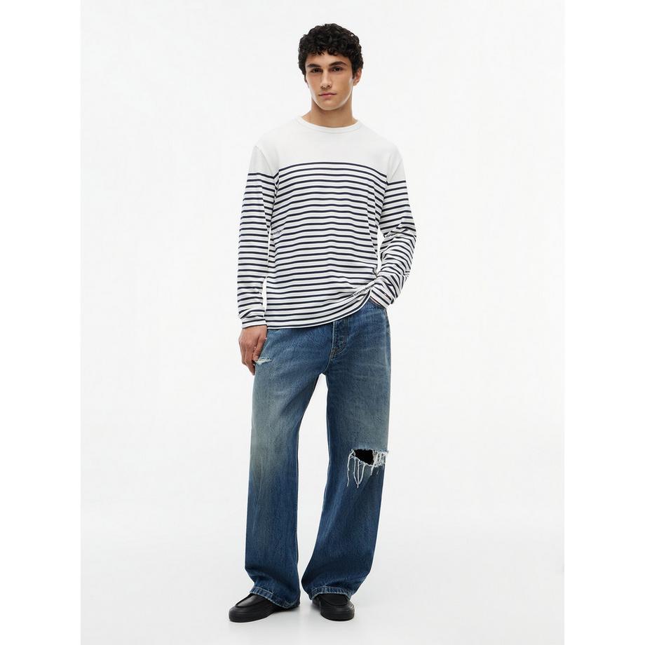 TOMMY JEANS Gestreiftes Langarm T-Shirt  