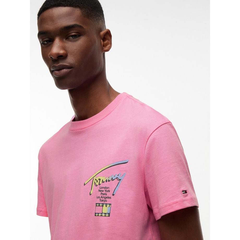 TOMMY JEANS T-shirt Col Rond Manches Courtes  