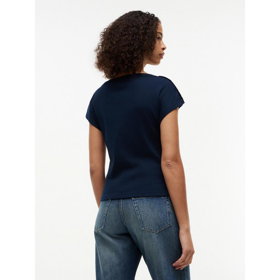 TOMMY HILFIGER T-Shirt avec détails boutonnés  