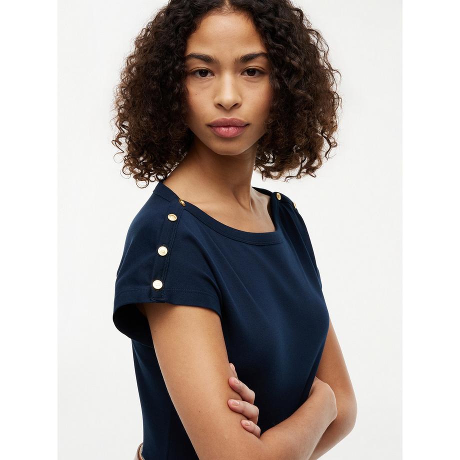 TOMMY HILFIGER T-Shirt avec détails boutonnés  