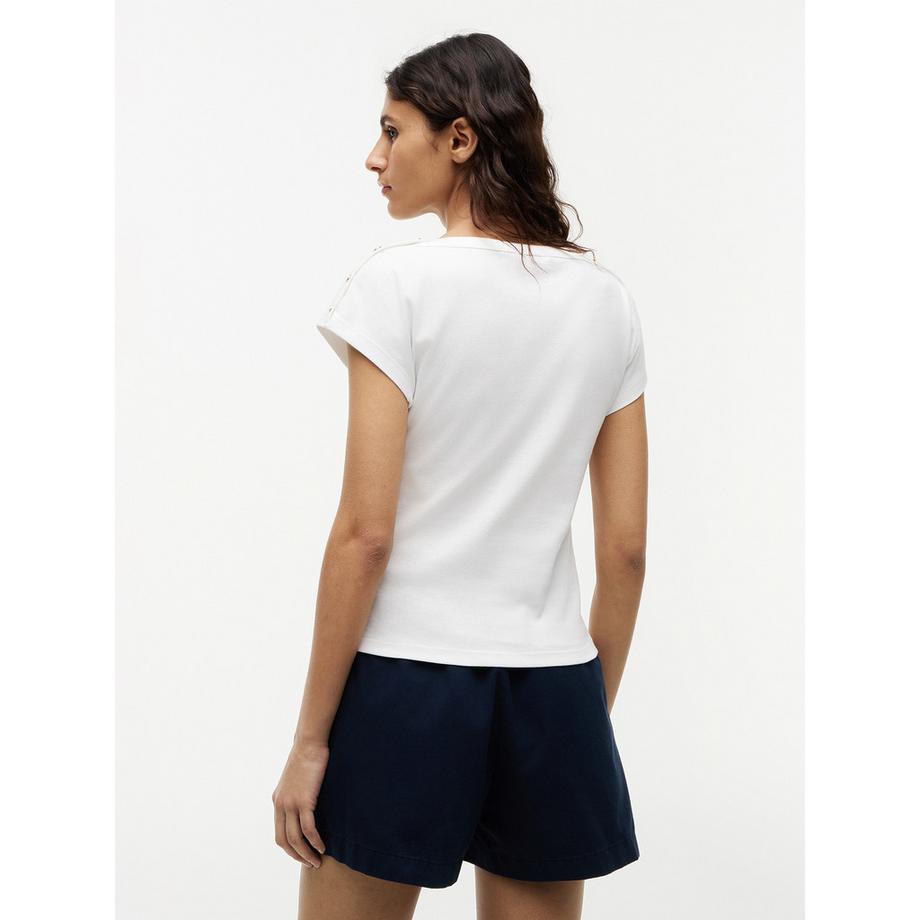 TOMMY HILFIGER T-Shirt avec détails boutonnés  