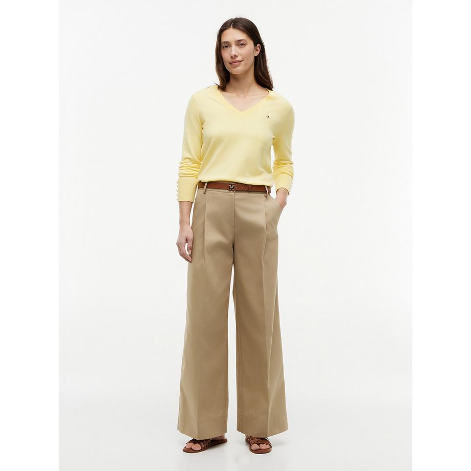 TOMMY HILFIGER Maglione scollo a V con dettagli a bottoni  