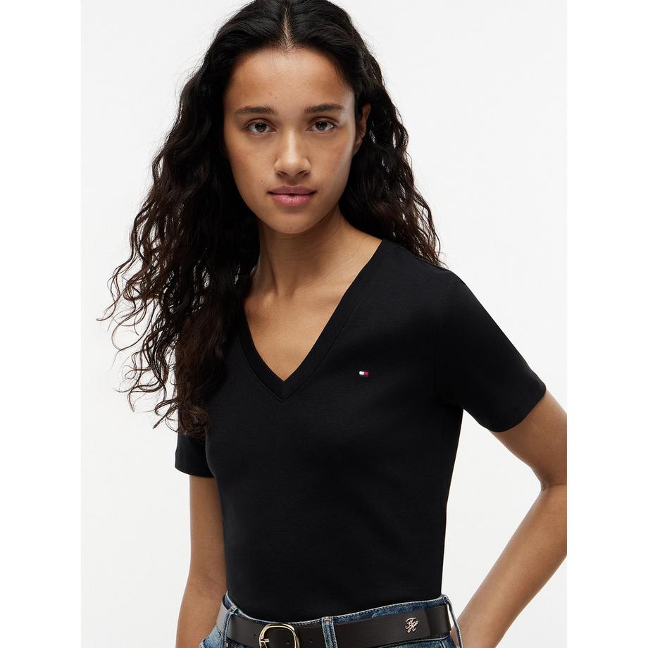 TOMMY HILFIGER V-NK SS V-Ausschnitt T-Shirt  