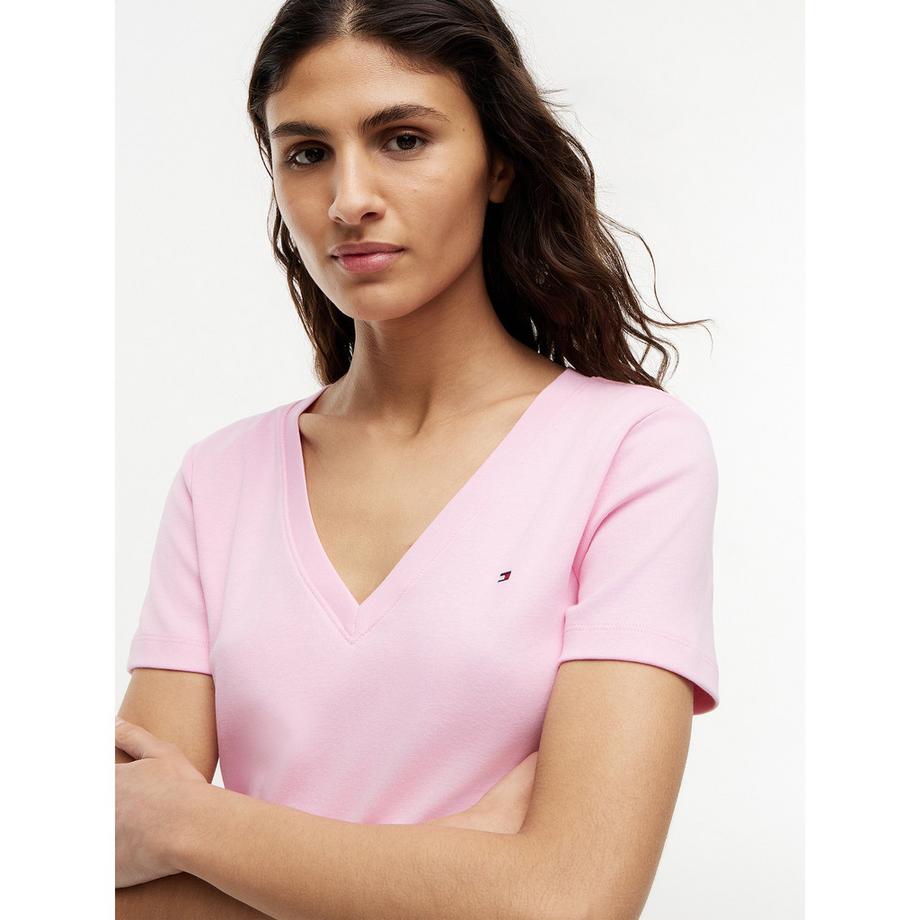 TOMMY HILFIGER V-NK SS V-Ausschnitt T-Shirt  