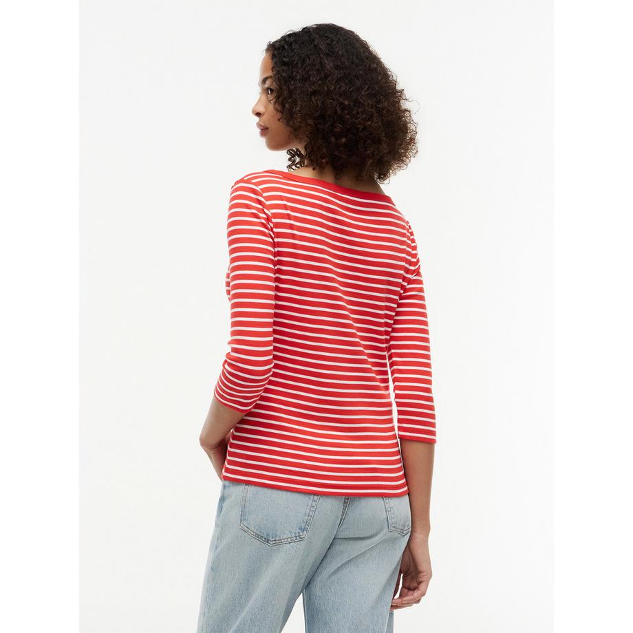 TOMMY HILFIGER T-shirt a righe con scollo a barca  