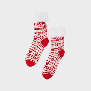 Etam Chaussettes Slipper à Motifs avec Bordure en Fausse Fourrure  