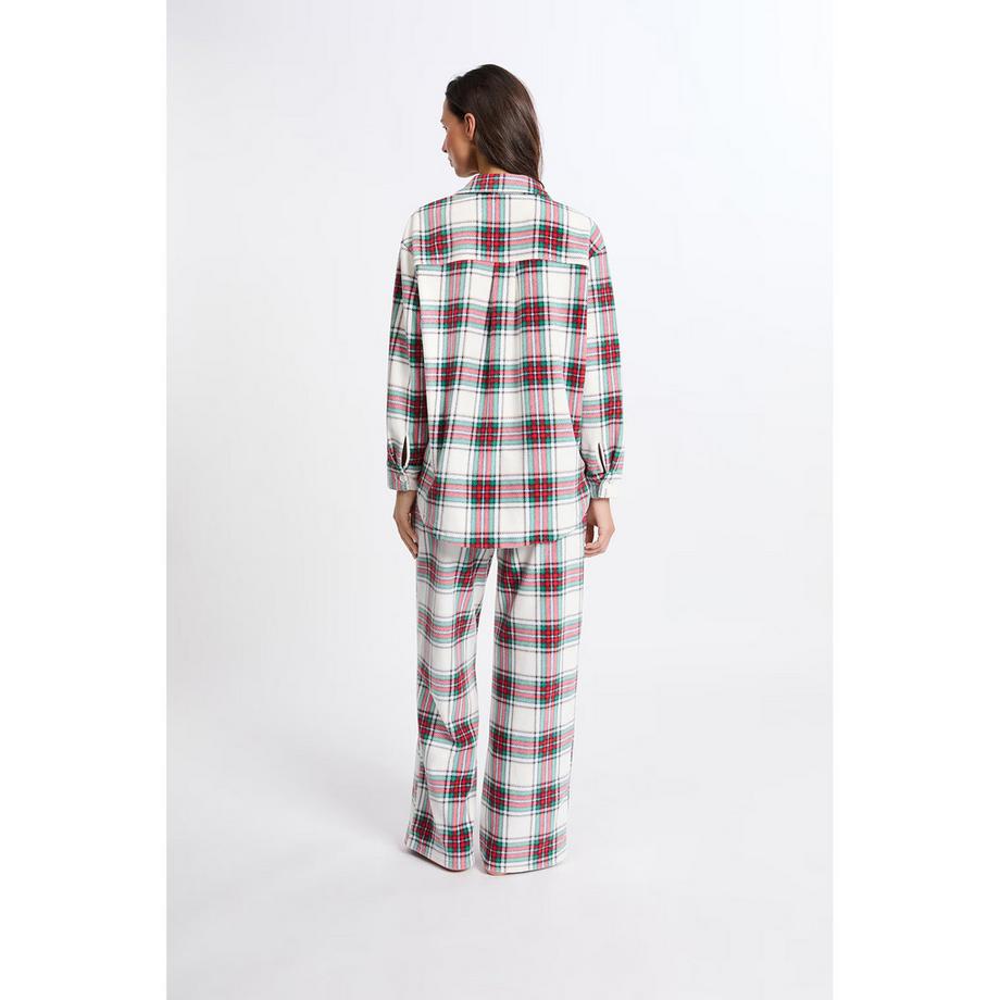 Etam Chemise de Pyjama à Carreaux Manches Longues  