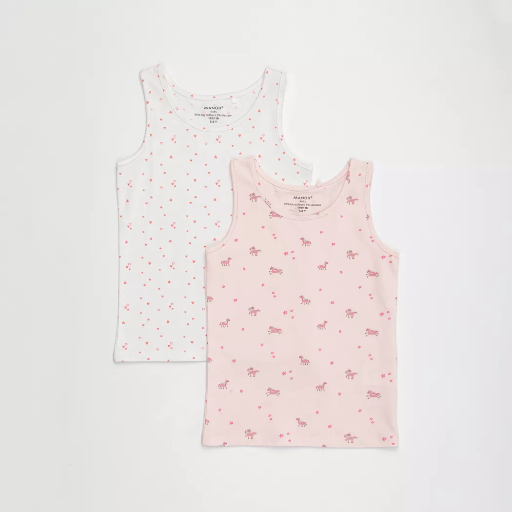Manor Kids - Duopack, Tank Top, 134-140, Pink