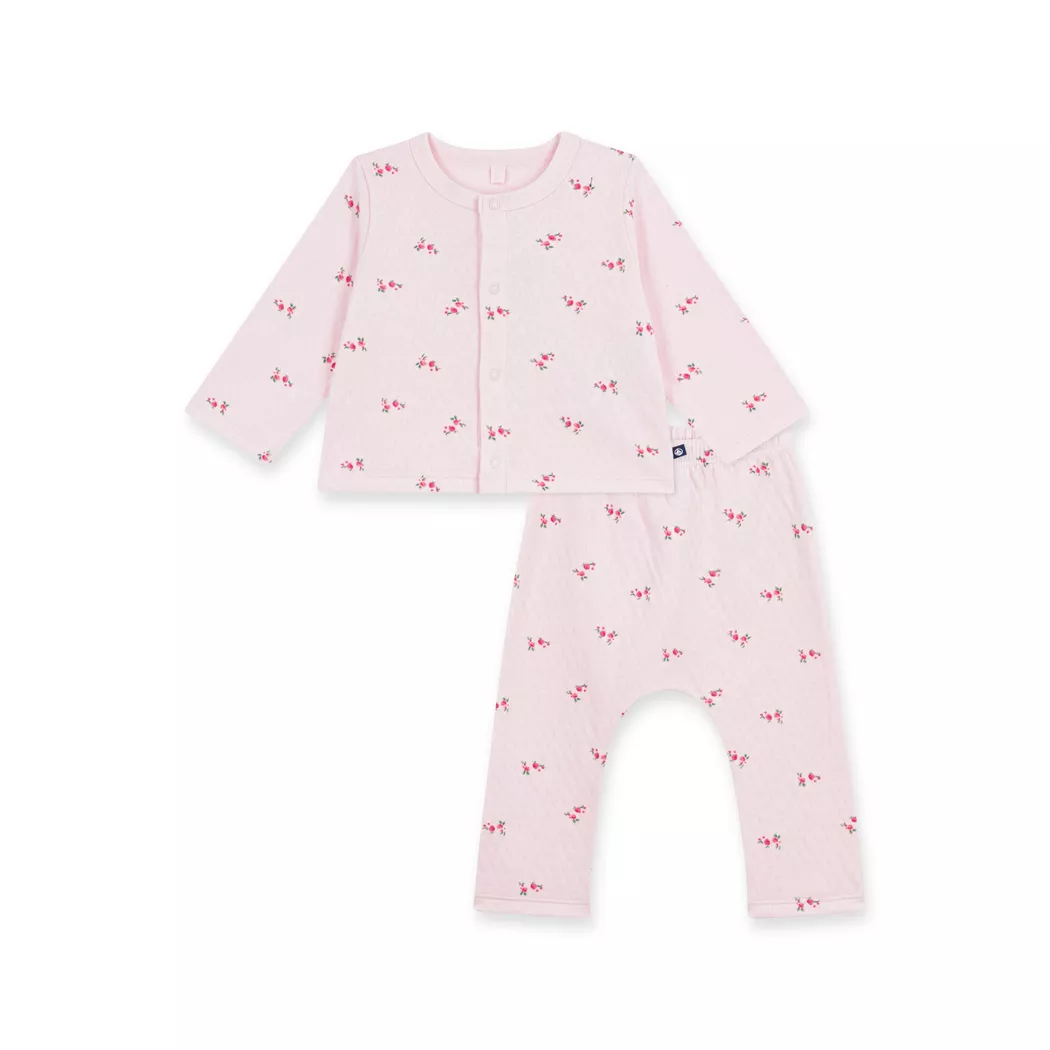Petit Bateau T-Shirt and Pants Set Pink 6 Months