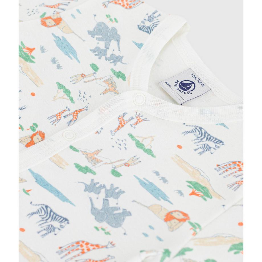 PETIT BATEAU Strampler mit Safari-Print Kurzarm  