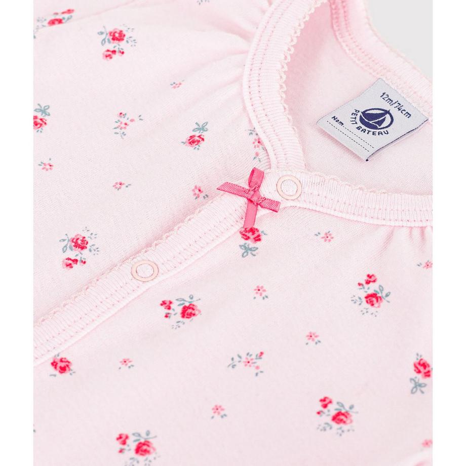 PETIT BATEAU Blumenmuster Kurzarm Strampler  