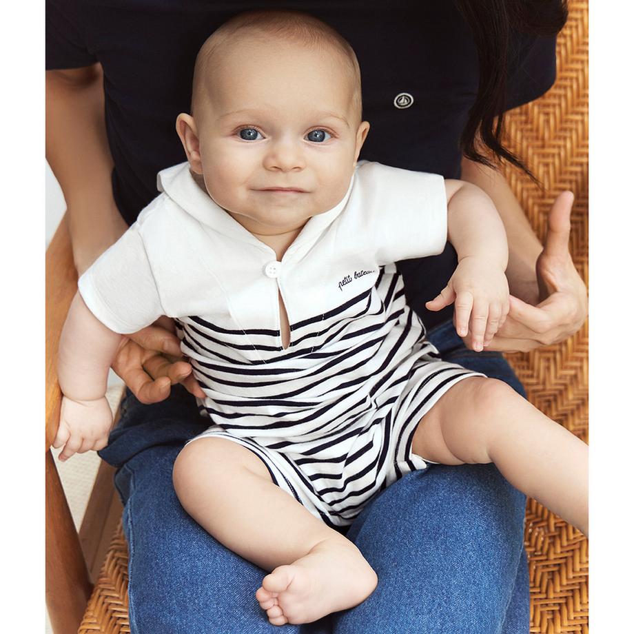 PETIT BATEAU Gestreifter Kurzarm Strampler  