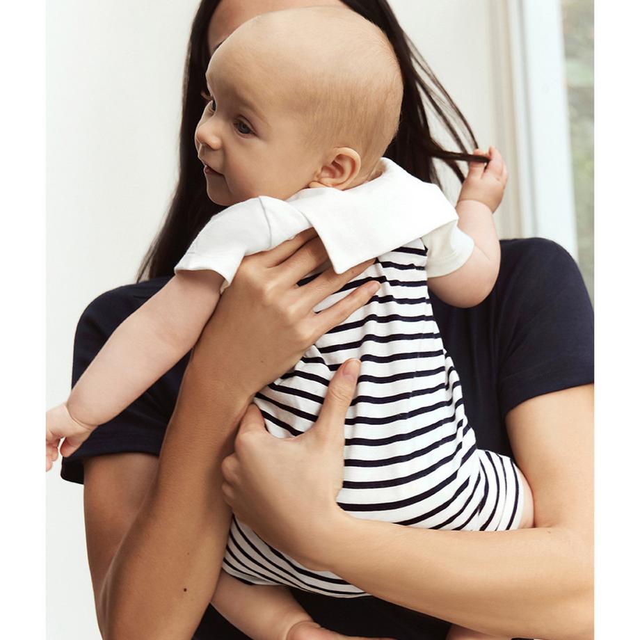 PETIT BATEAU Gestreifter Kurzarm Strampler  