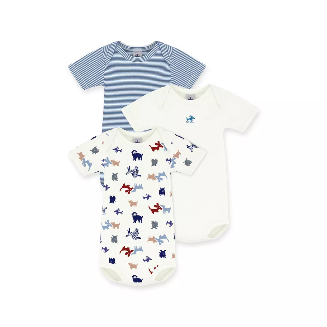 Petit Bateau Bodysuit 3-Pack Multicolor 18M 2