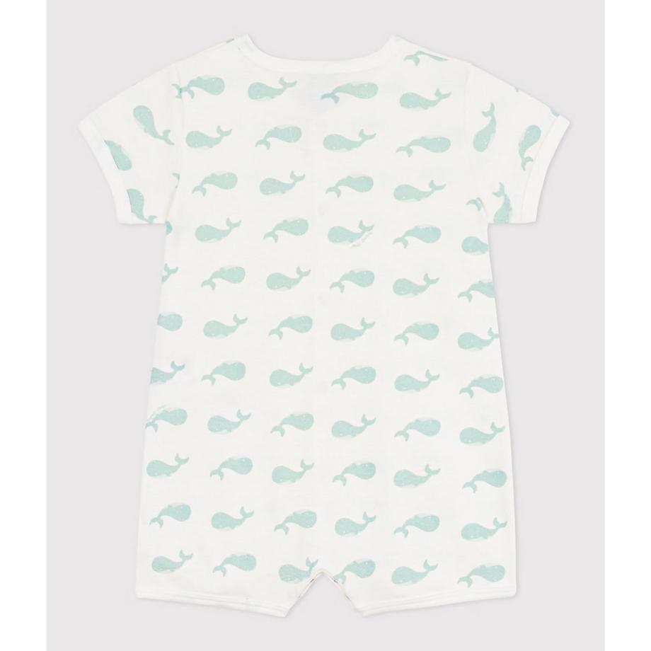 PETIT BATEAU Grenouillère Manches Courtes Imprimé Baleine  
