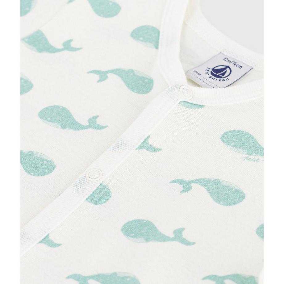 PETIT BATEAU Grenouillère Manches Courtes Imprimé Baleine  