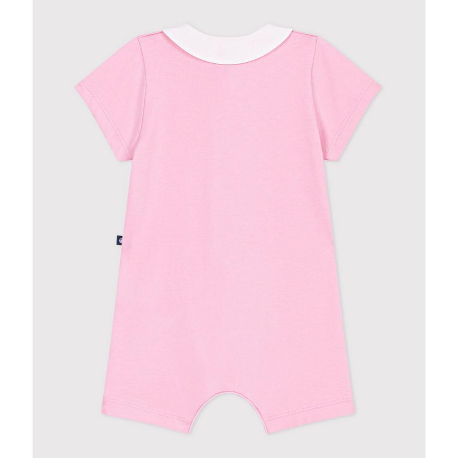 PETIT BATEAU Baby Kurzarm Strampler Peter Pan Kragen  
