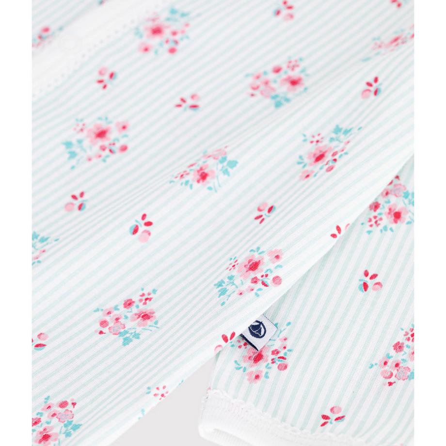 PETIT BATEAU Pyjama imprimé rayé floral  