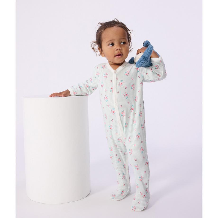 PETIT BATEAU Pyjama imprimé rayé floral  