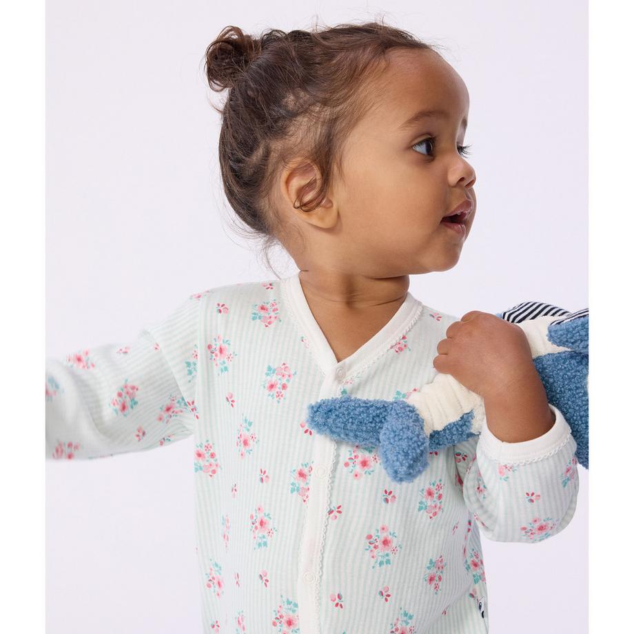 PETIT BATEAU Pyjama imprimé rayé floral  