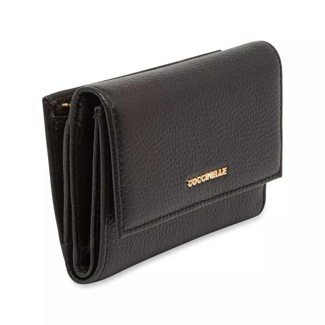 Coccinelle Geldbörse METALLIC SOFT schwarz damen