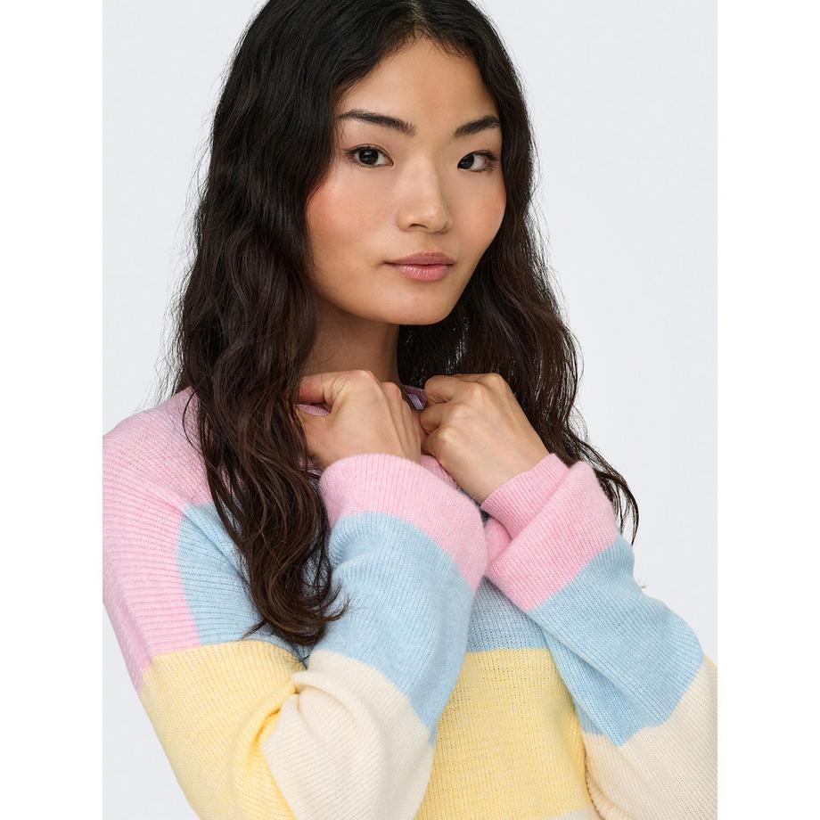 ONLY Pull en maille rayé  