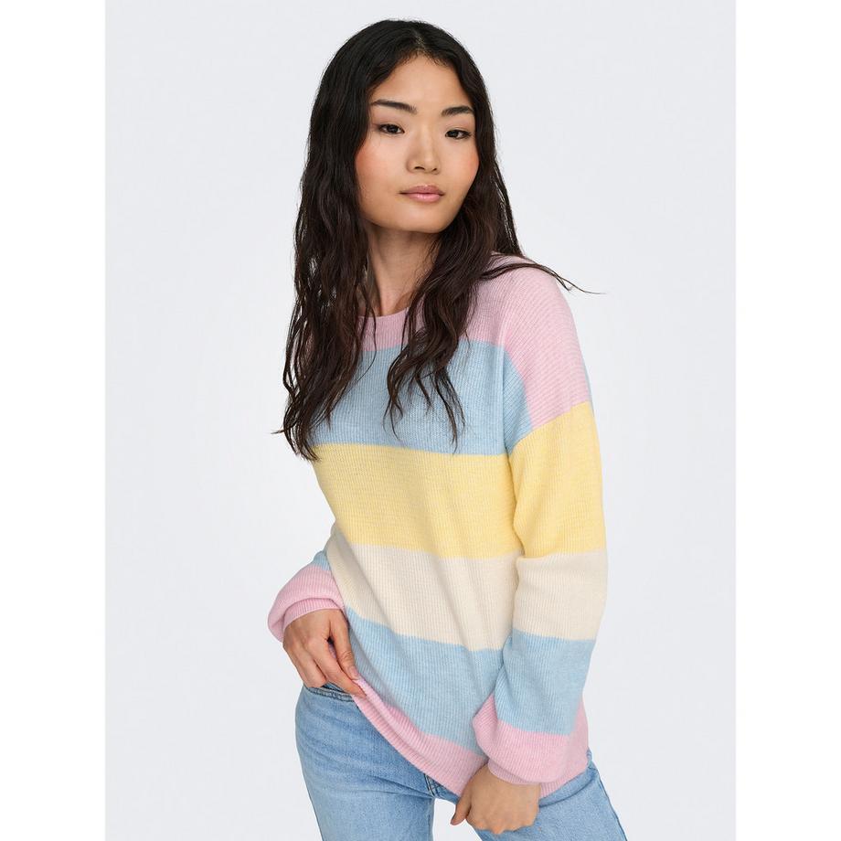 ONLY Pull en maille rayé  