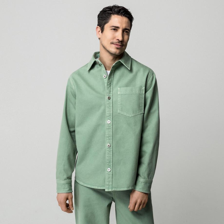 Manor Man Langarm Regular Fit Hemd mit Brusttasche  