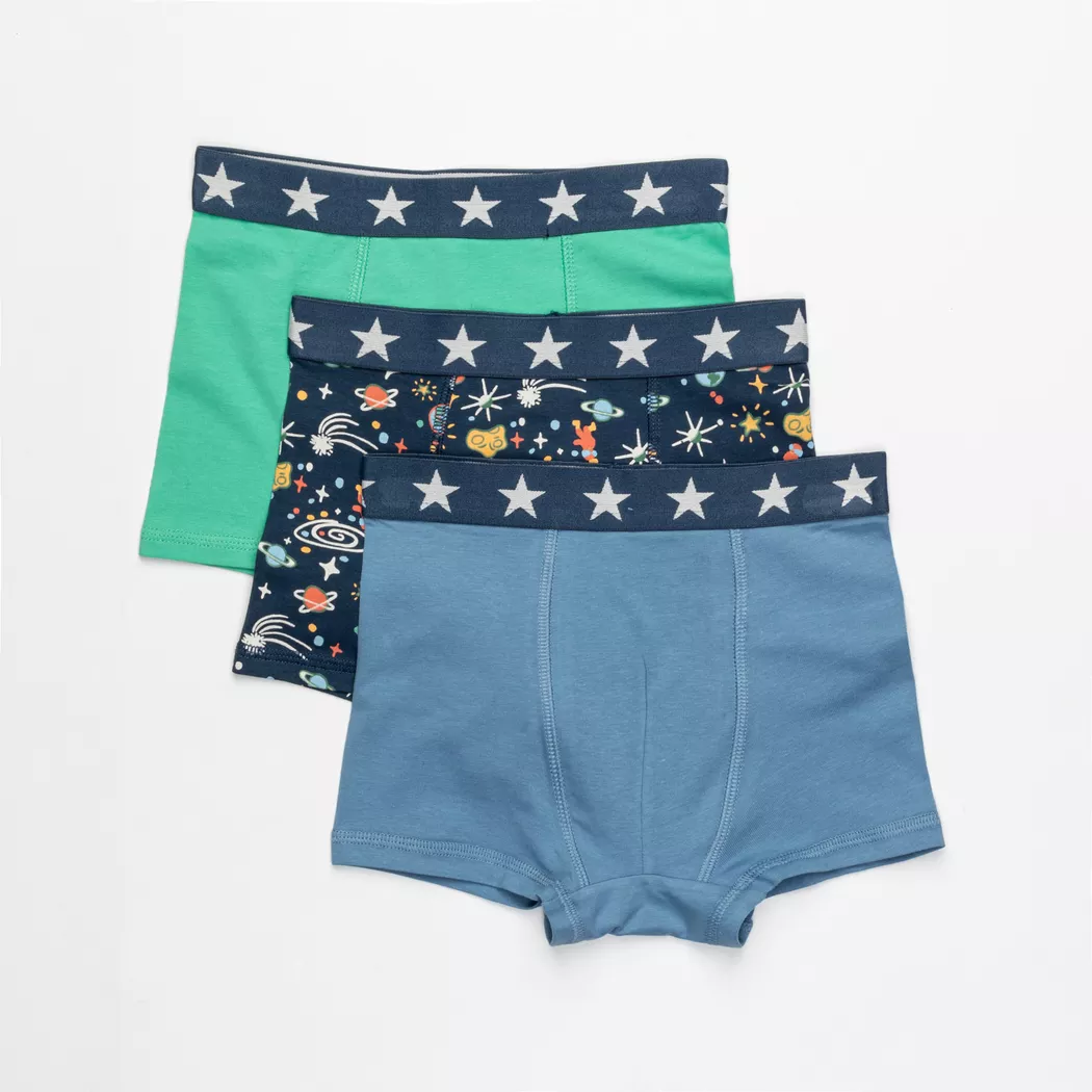 Manor Kids - Boxershorts, 3er-Pack, 122-128, Multicolor 3