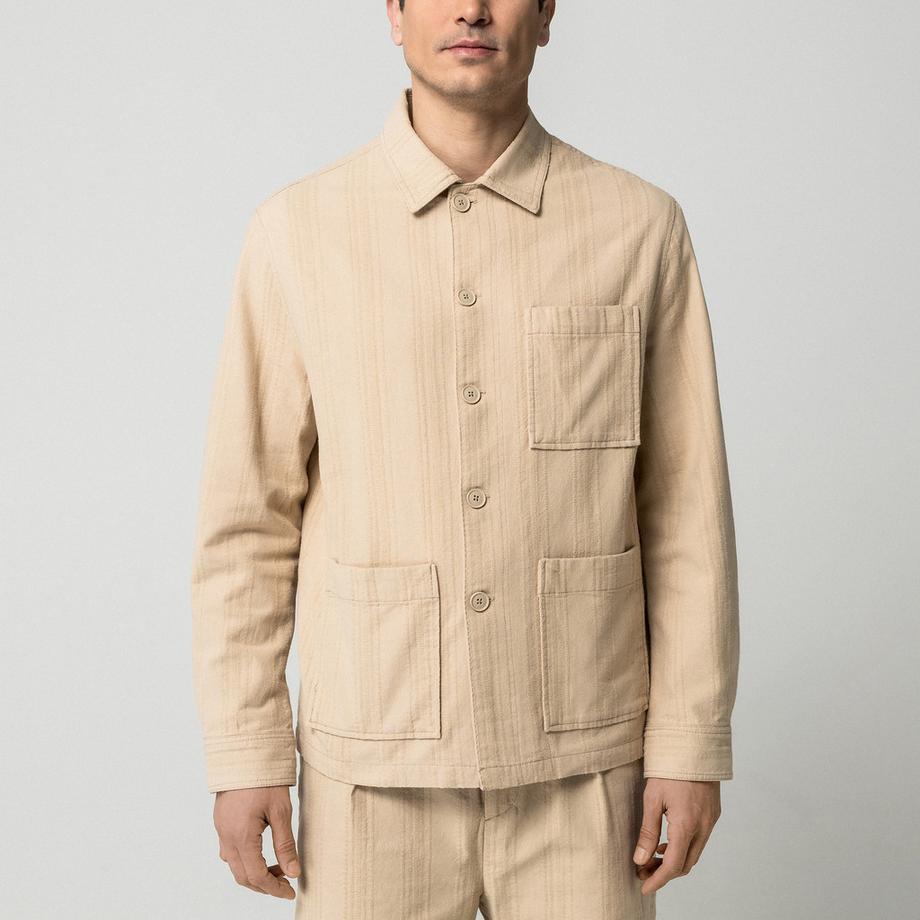 Manor Man Gestreiftes Overshirt  
