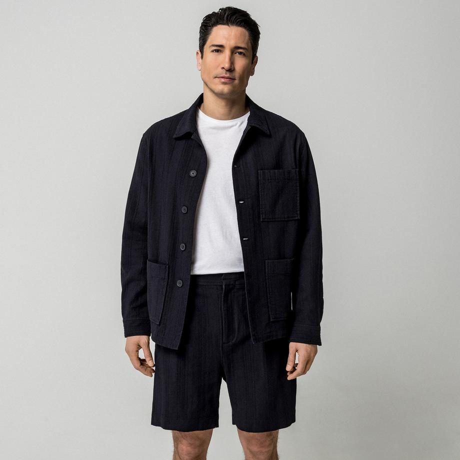 Manor Man Overshirt Rayé  